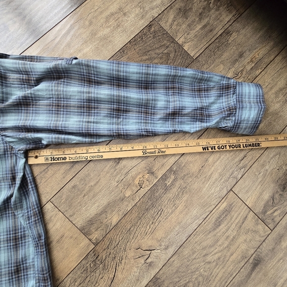 Columbia Titanium Men's Large Blue Plaid Shirt 69724 - Picture 13 of 16